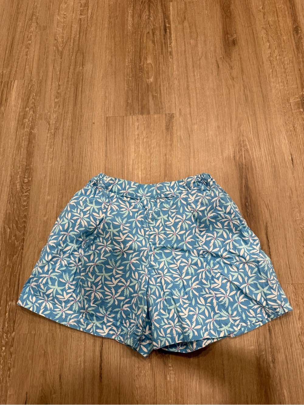 Blue Floral Print Women's Shorts